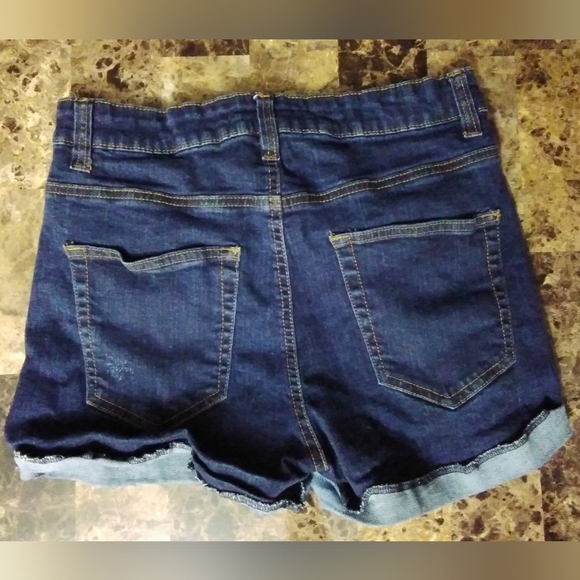 Bluenotes Distressed High Waisted Denim Shorts - Picture 2 of 2